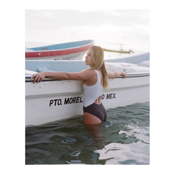 Solid & Striped The Claudia Printed Asymmetric One Piece Swimsuit NWT - Picture 7 of 8